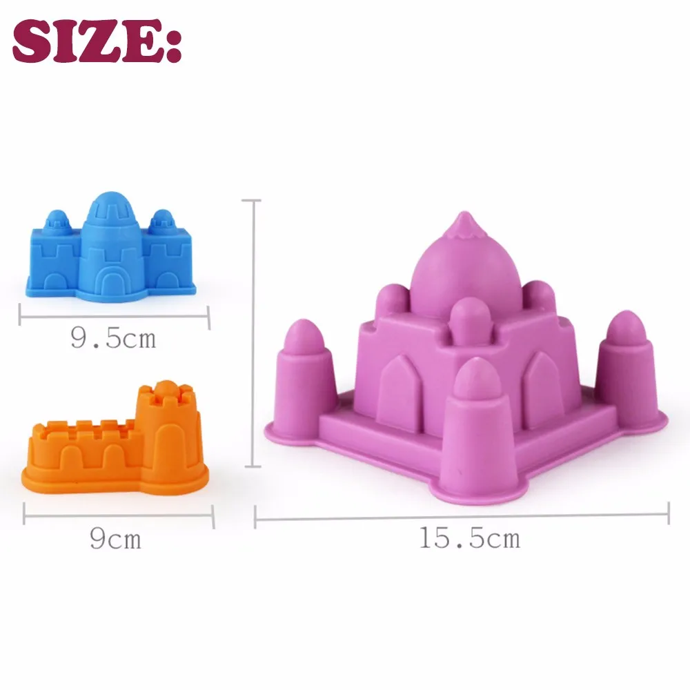 

6pcs Sand Beach Toys Sandbeach Castle Model Kids Baby Beach Castle Water Tools Toys Sand Game Chteau De Jouet Sur Tas De Sable