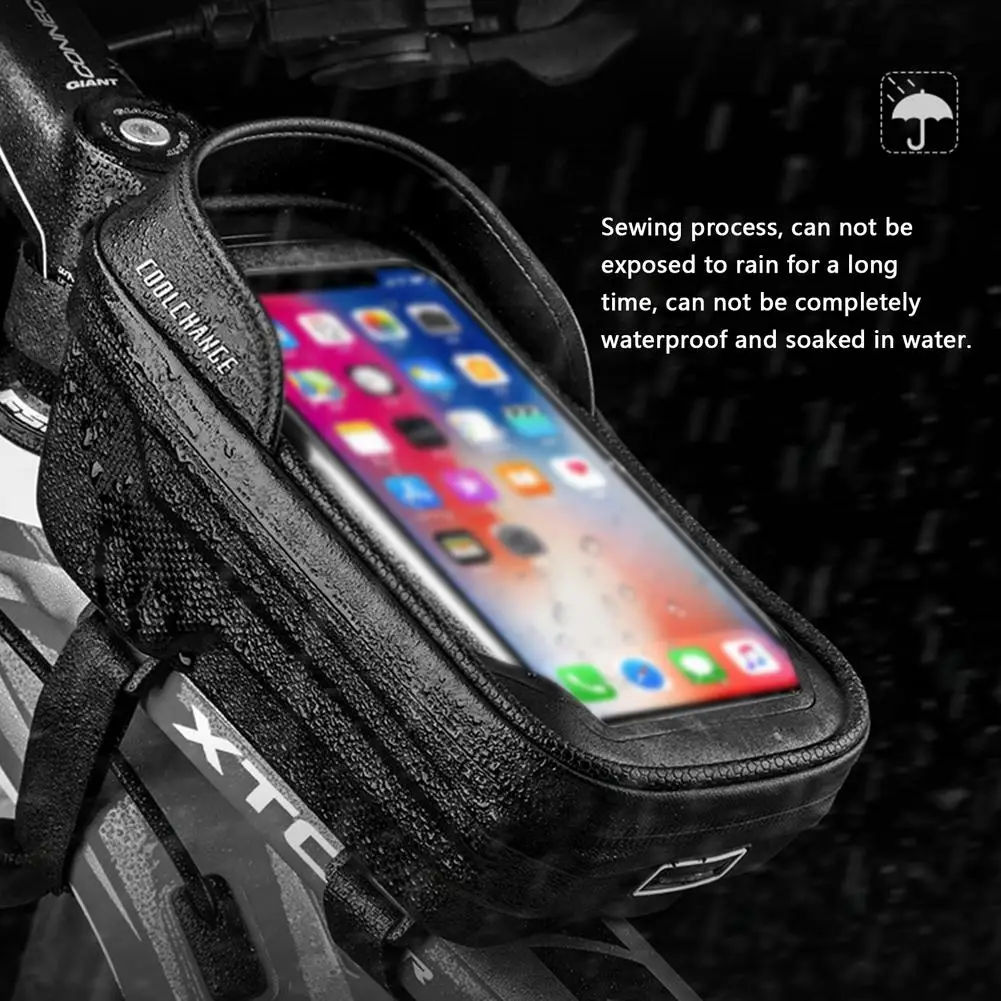 

Bike Bag Front Phone Bicycle Bag For Bicycle Tube Waterproof Touch Screen Saddle Package For 3-6.5Inch Phone MTB Bike Accessorie