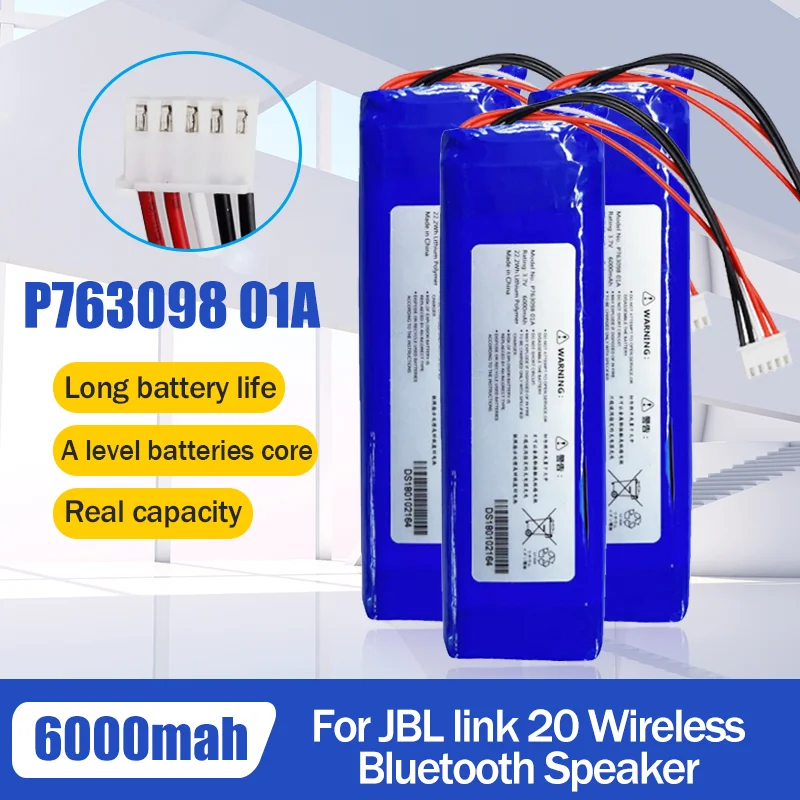 Новый литиевый сменный аккумулятор 6000 Вт/ч мА/ч для JBL Link 20 Link20 P763098 01A динамик