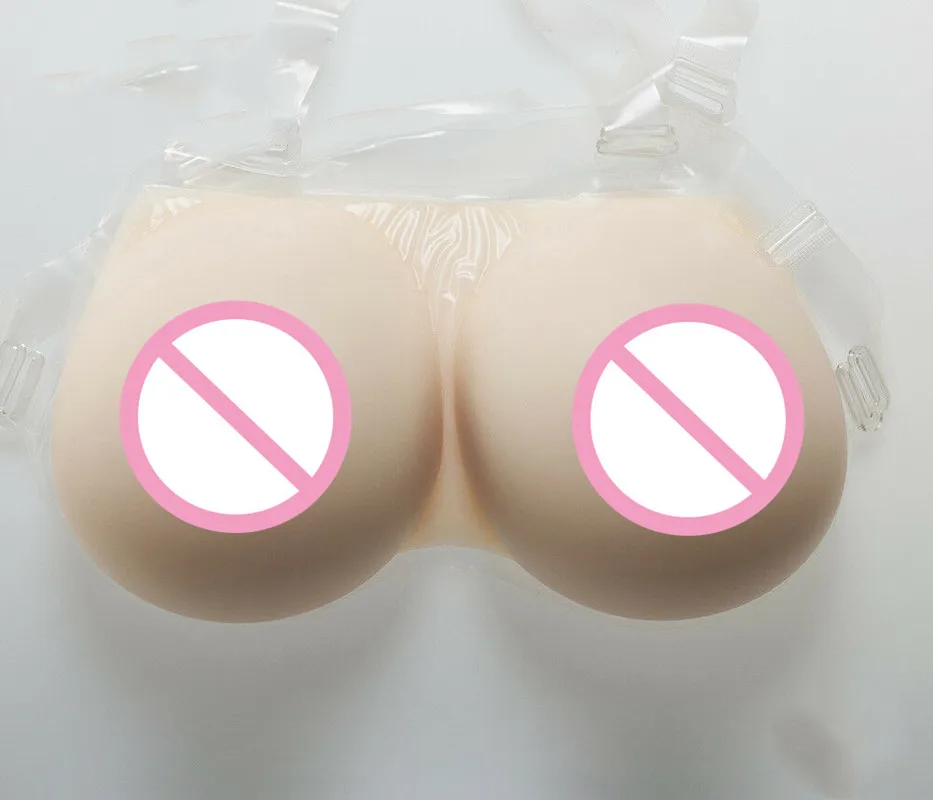 Silicone Breast Forms with Straps Realistic Soft Fake Boobs HH Cup 3600g Shemale Transgender Queen Transvestite Mastectomy Bra