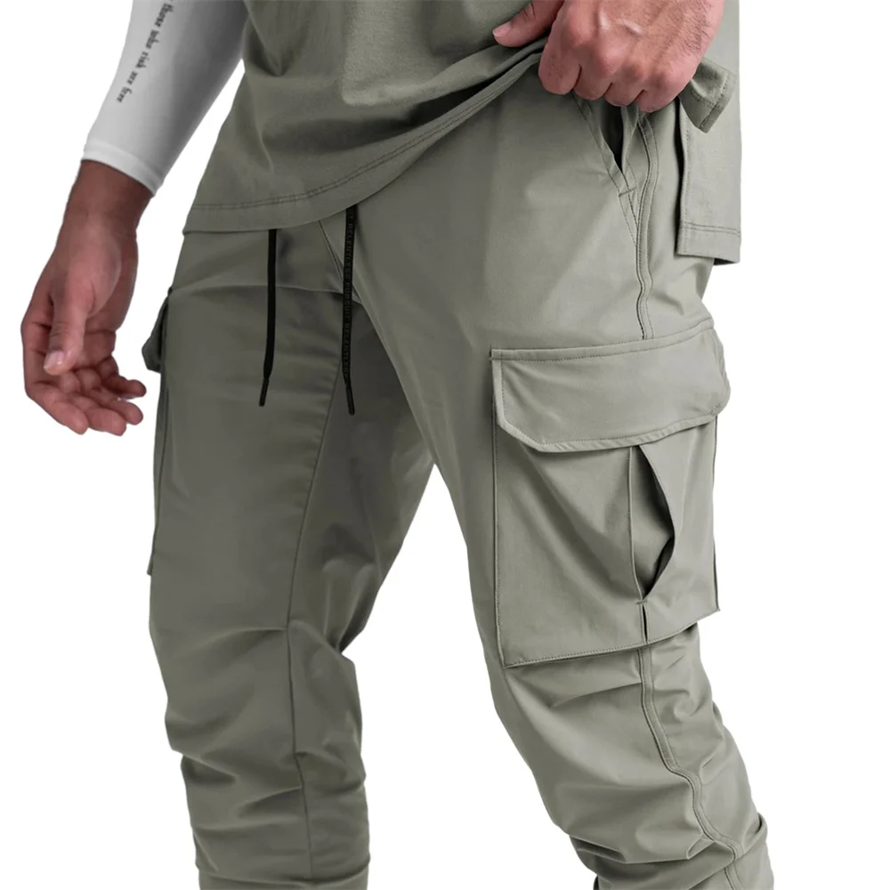 Брюки спортивные Douhoow мужские быстросохнущие эластичные штаны для бега и