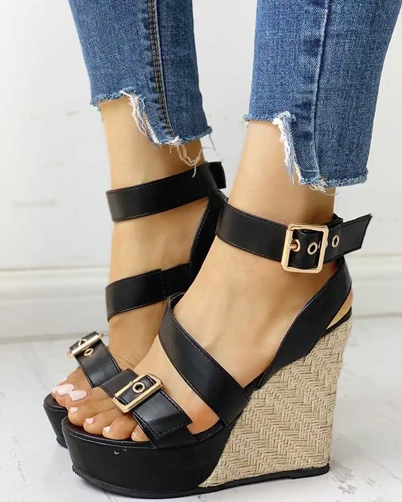 

2021 new 35-43 large slope heel super high heel women's sandal