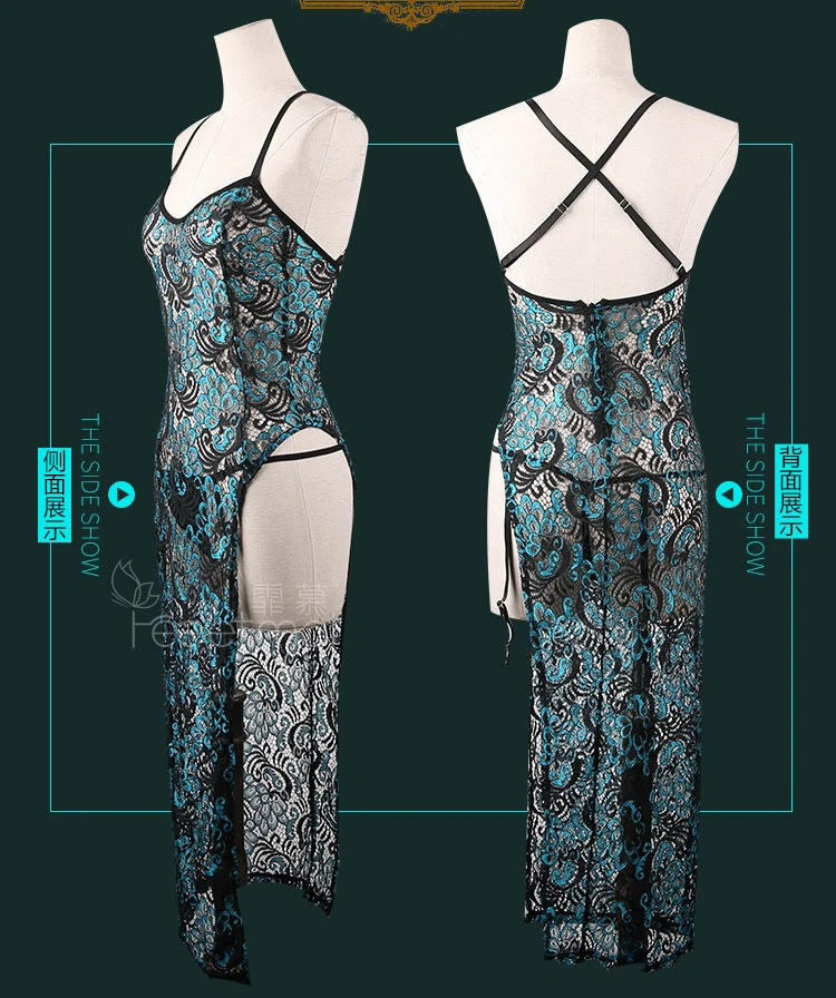 Женский кружевной купальник с вышивкой в виде павлина сексуальный спальню |