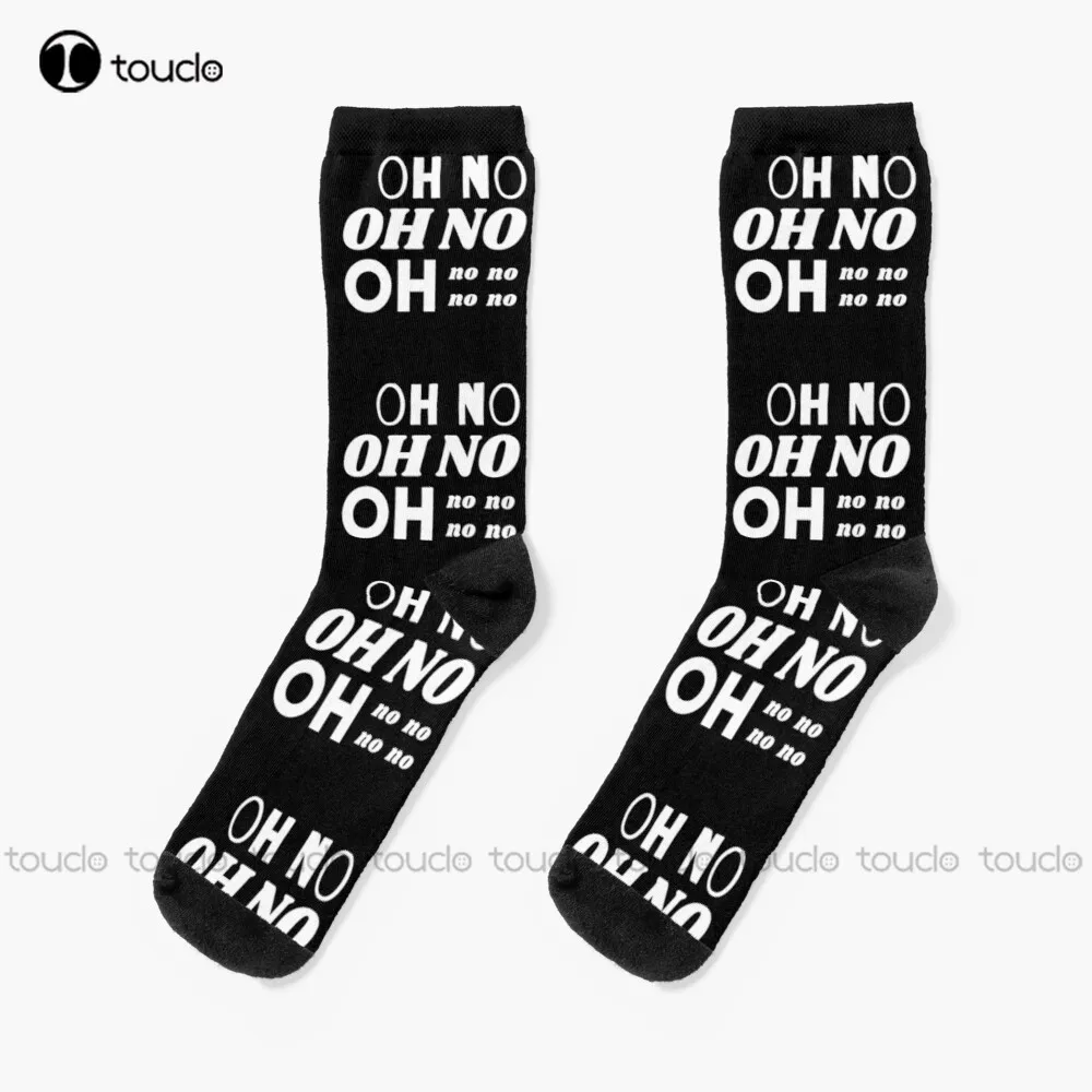 

Oh No No No Meme Socks Cycling Socks Christmas New Year Gift 360° Digital Print Personalized Custom Hd High Quality Women Men