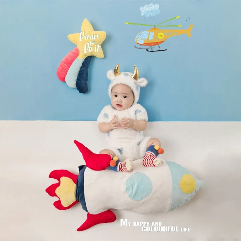 Conjunto de gorro de algod&oacute;n para beb&eacute;, mono y medias, accesorios de fotograf&iacute;a infantil para reci&eacute;n nacido, novedad de 2021, 3/5 uds.-0