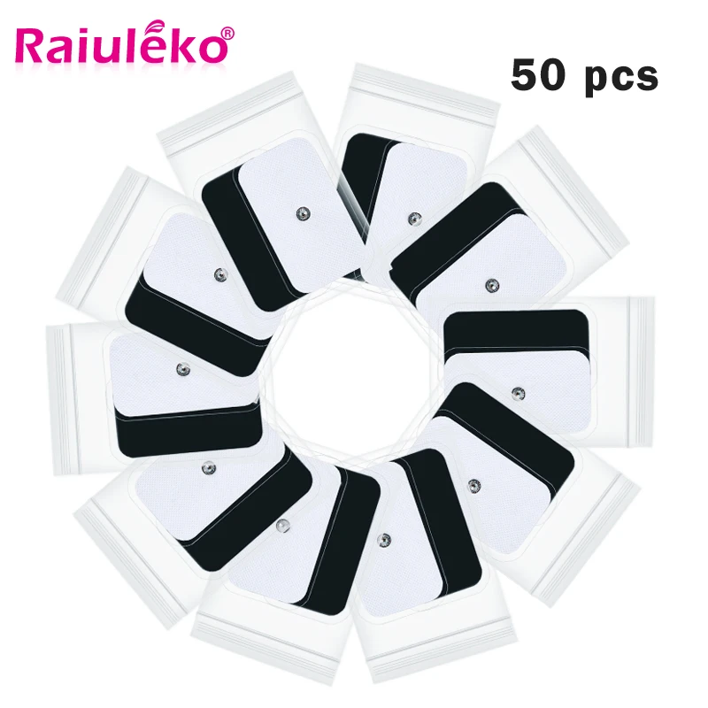 50 шт. Большие Электроды массажные подушечки физиотерапевтические для