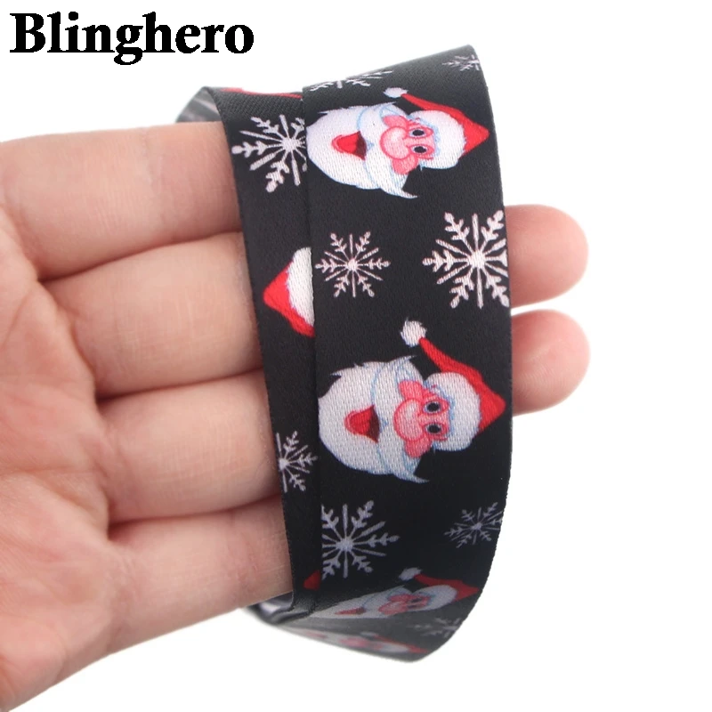 CA484 Санта Клаус Рождественский ремешок на шею для ключей ID карты телефон ремни USB