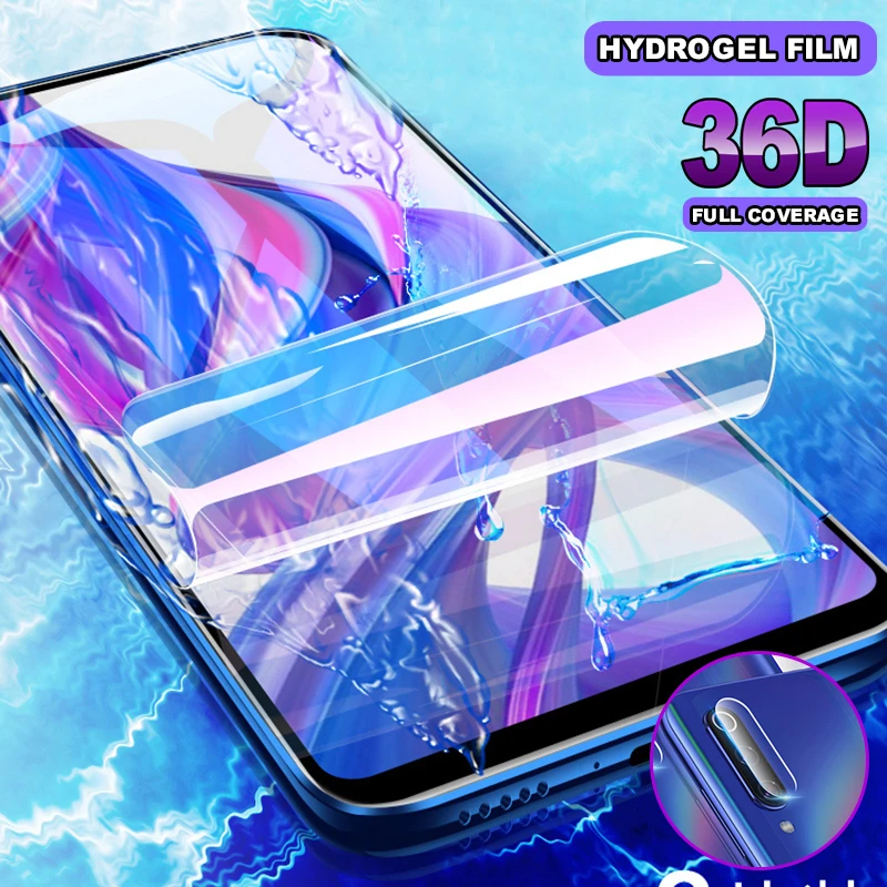 Защитная пленка 36D для Honor 20 20Pro 20S 9X Гидрогелевая экрана Huawei Nova 3i 4 5 5i 6 5T HD