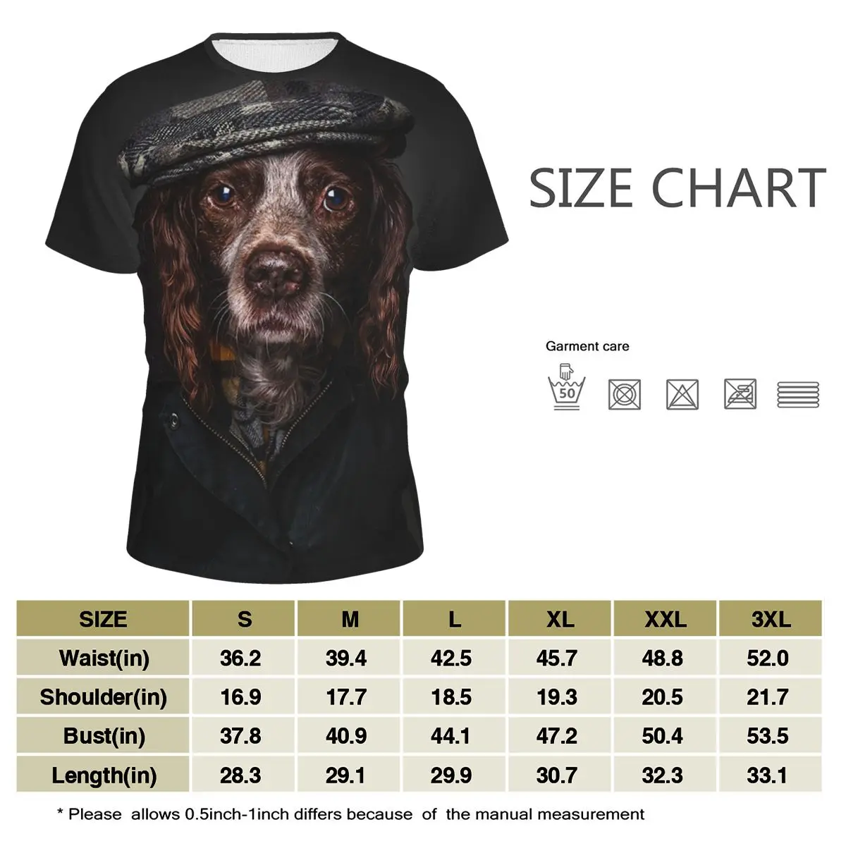 

Print A Pet Dog 3D-printed male summer T-shirt hip-hop street costume funny T-shirt
