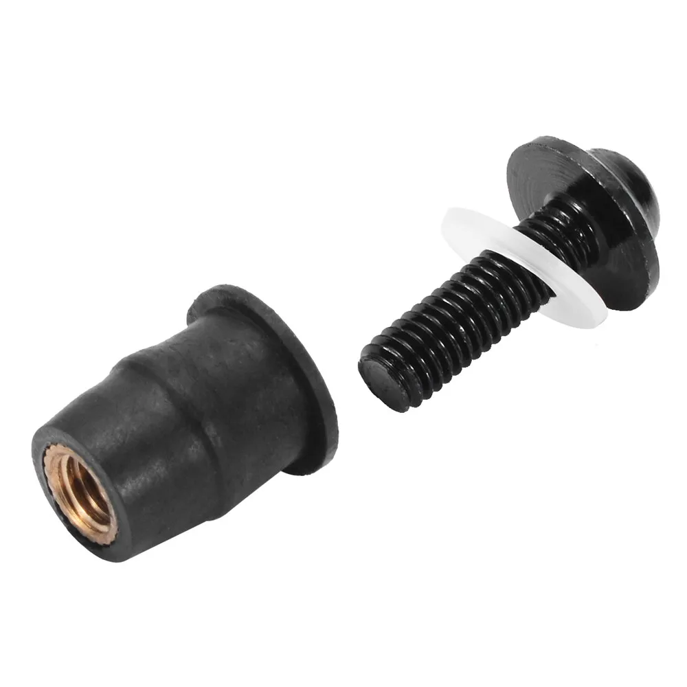 Метрический резиновый обтекатель экрана для мотоцикла M5 5 мм 10 шт. гайка