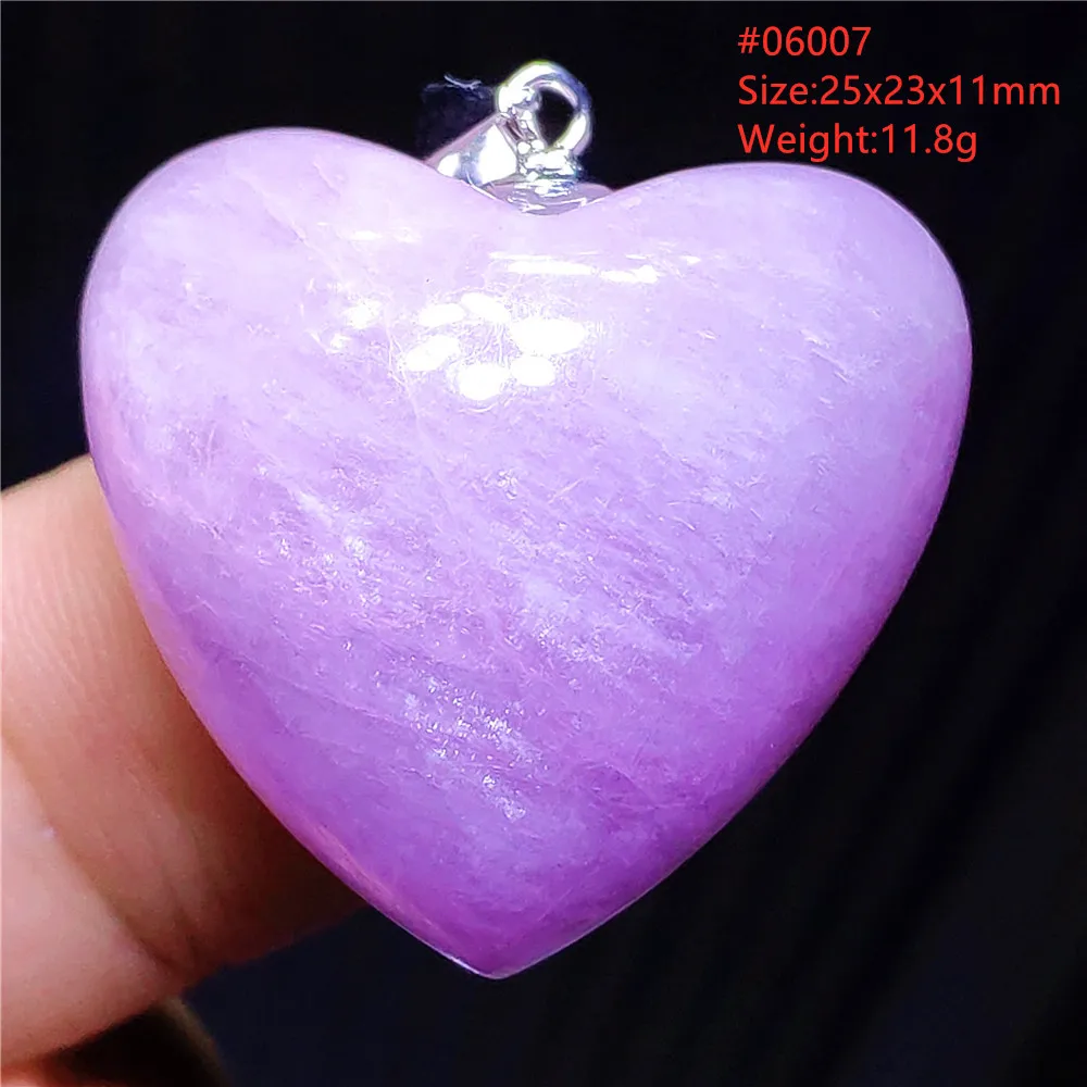 Подлинная натуральная фиолетовая кунцит кулон для женщин мужчин круглая любовь