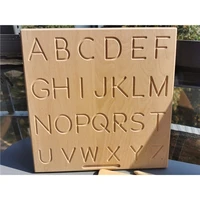 baby wooden double side alphabet board beech digitals shape writting practise learning letters montessori toy