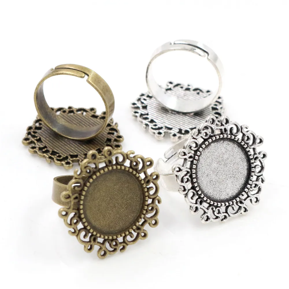 Подходит для 14 мм 5 шт бронзового античного серебристого цвета покрытого