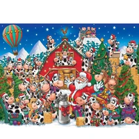 5d diy santa claus and cows diamond painting full drill embroidery cross stitch mosaic craft home decor sticker christmas gift