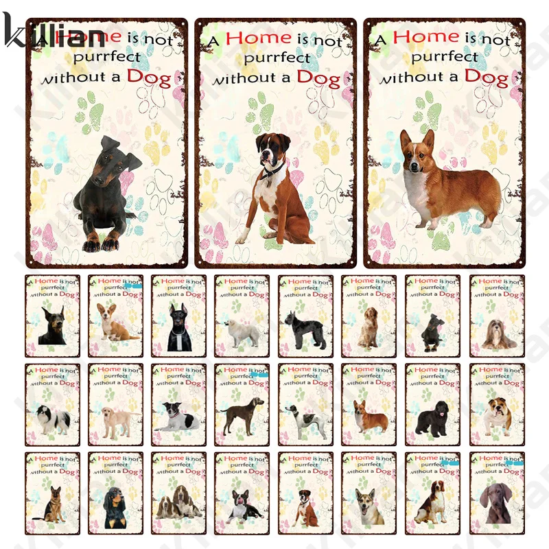 

Модель домашних животных, металлическая пластина, украшение, милая корги, пастушья собака, художественная картина, металлический постер, ст...