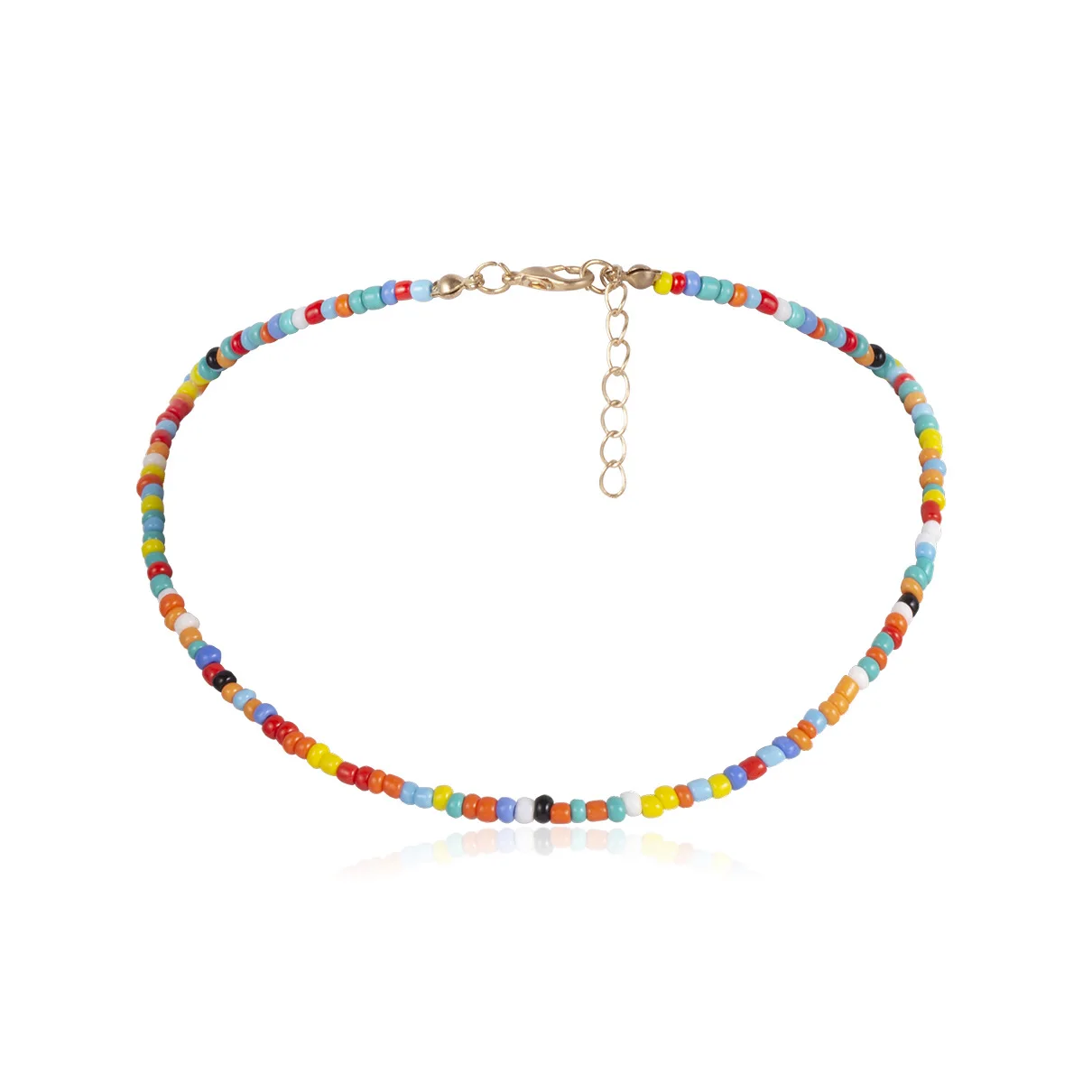 New Handmade Bohemian Beaded Choker Collar Necklace Women Vsco Girl Love Initial Letter Chocker Necklaces Boho Jewelry