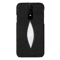 natural stingray leather pearl fish phone case for oneplus 6t 5 5t 6 7t 8 pro 9 pro 9r cover for one plus 7 7 pro 7t pro luxury
