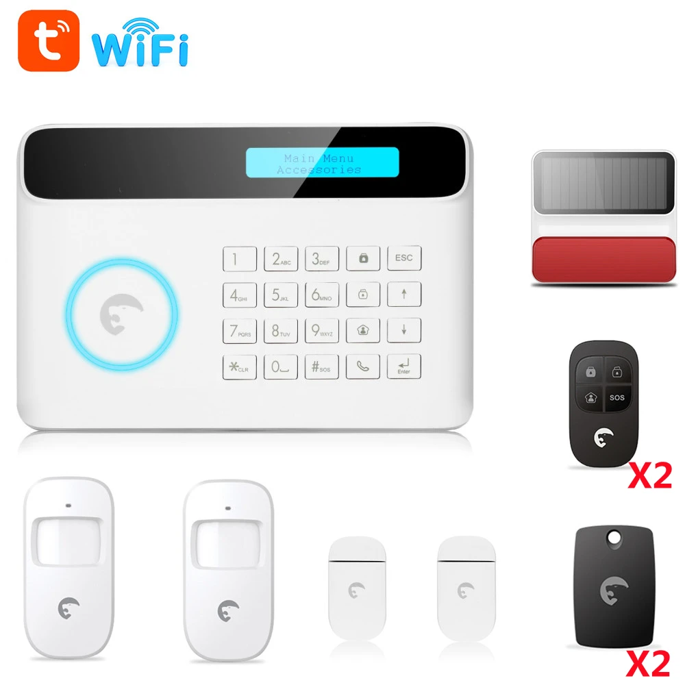 

433Mhz Etiger Tuya Wifi S4 Plus GSM Smart Alarm System PSTN Security Home Alarm System With LCD Display Work With Tuya Smart