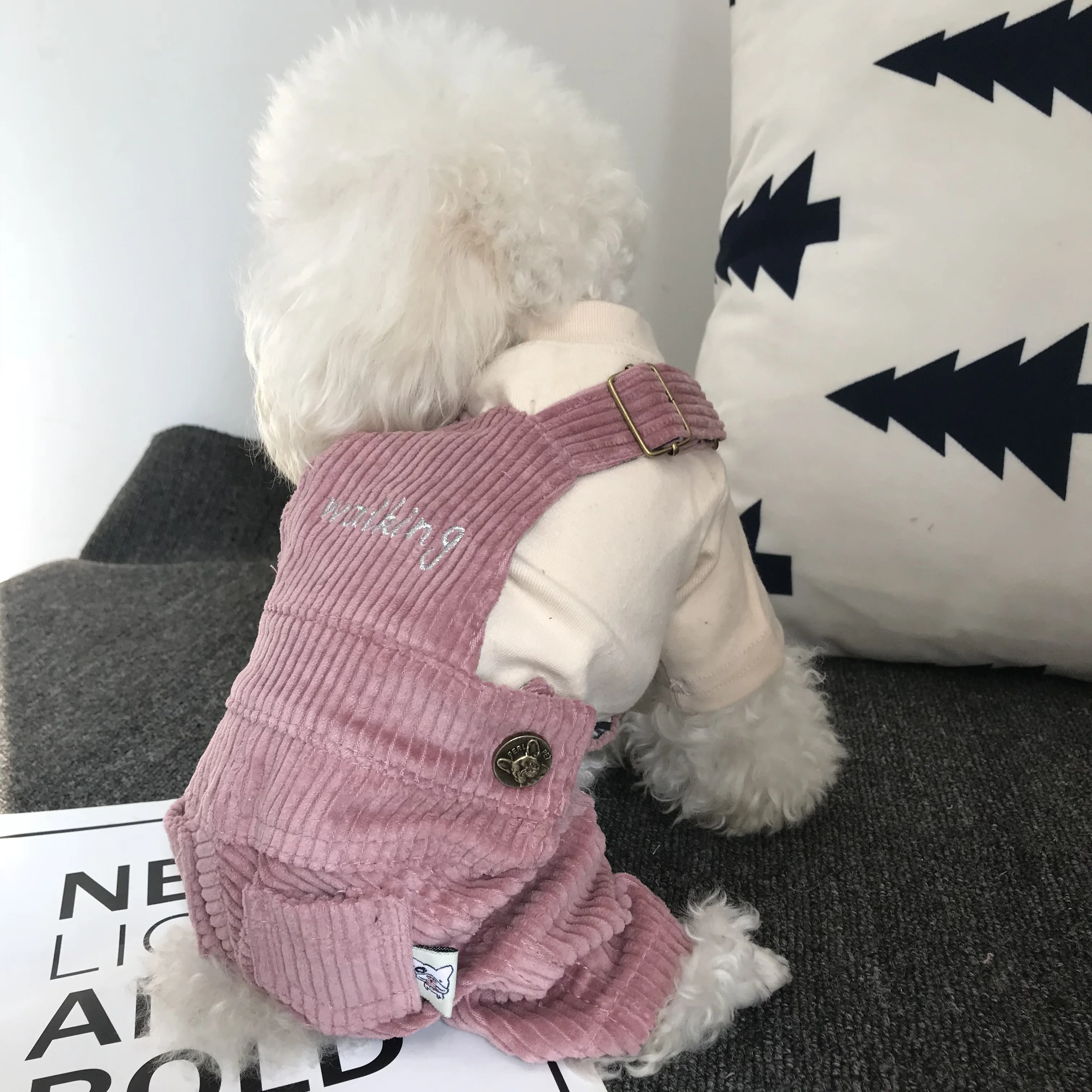 Хлопок чихуахуа йоркширских терьеров теплый комбинезон для домашних животных