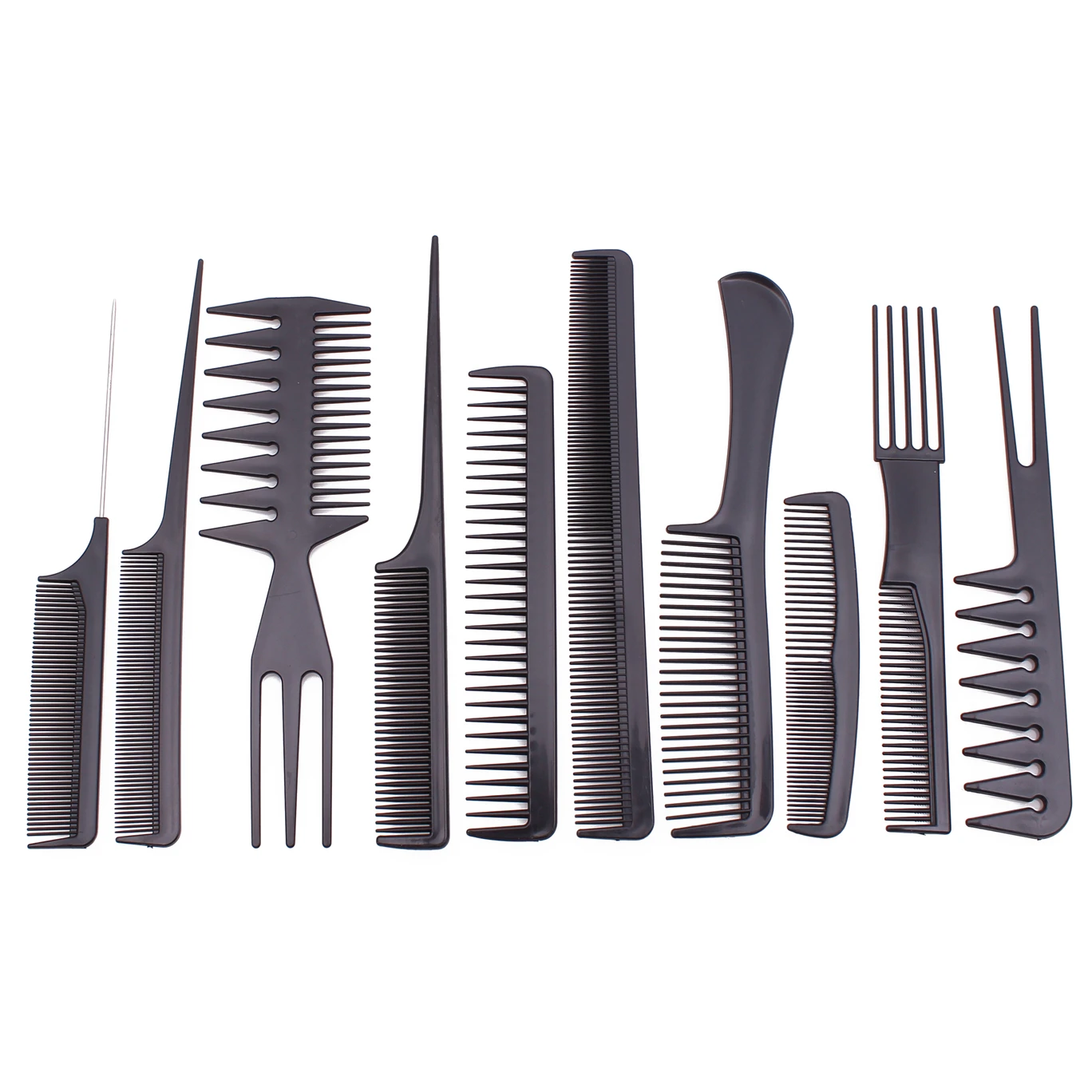 Пластиковые черные расчески для парикмахерских набор профессиональных расчесок