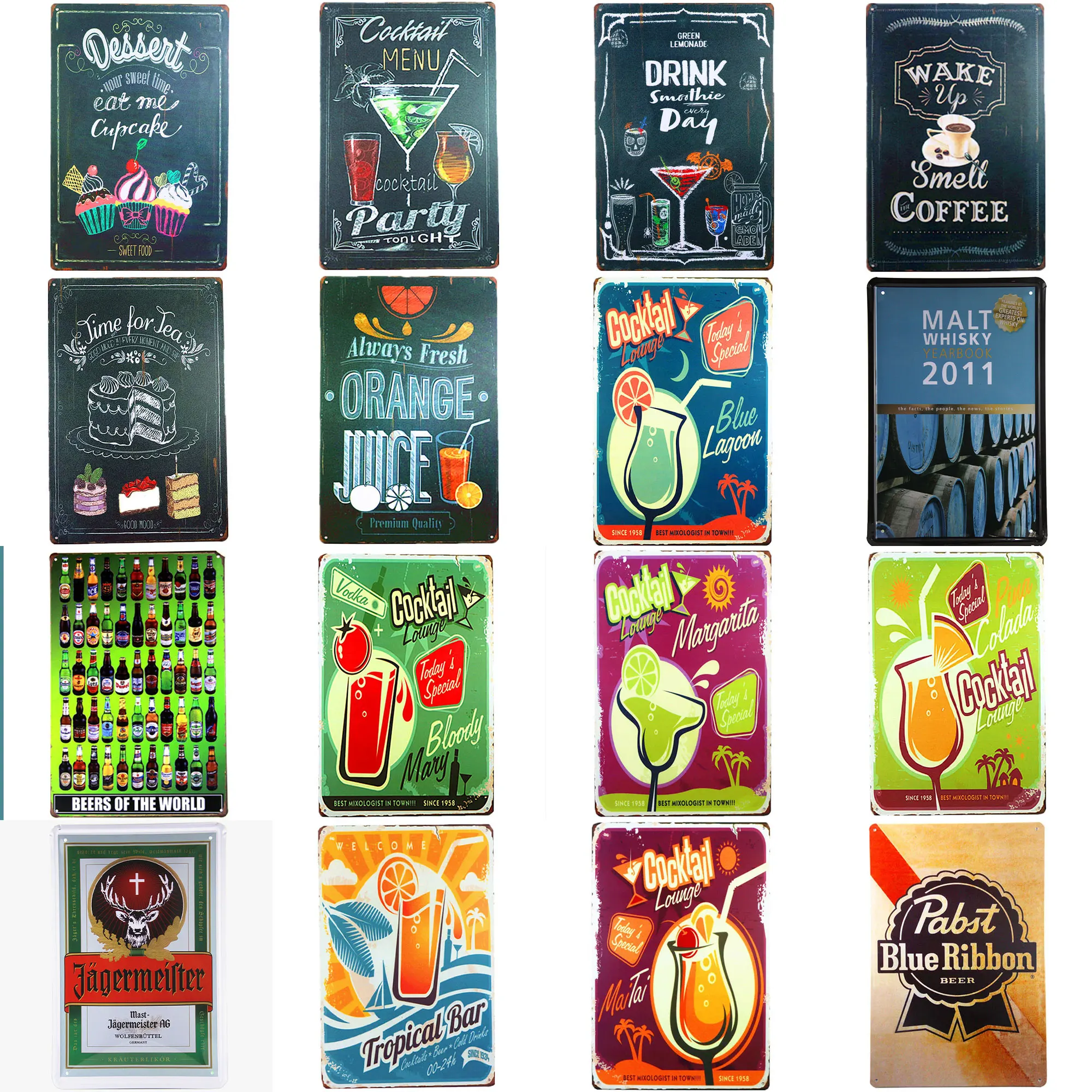 Shabby chic Metal Tin Signs BBQ beer Coffee Man Cave Pub Home Decor Craft Wall Painting | Дом и сад