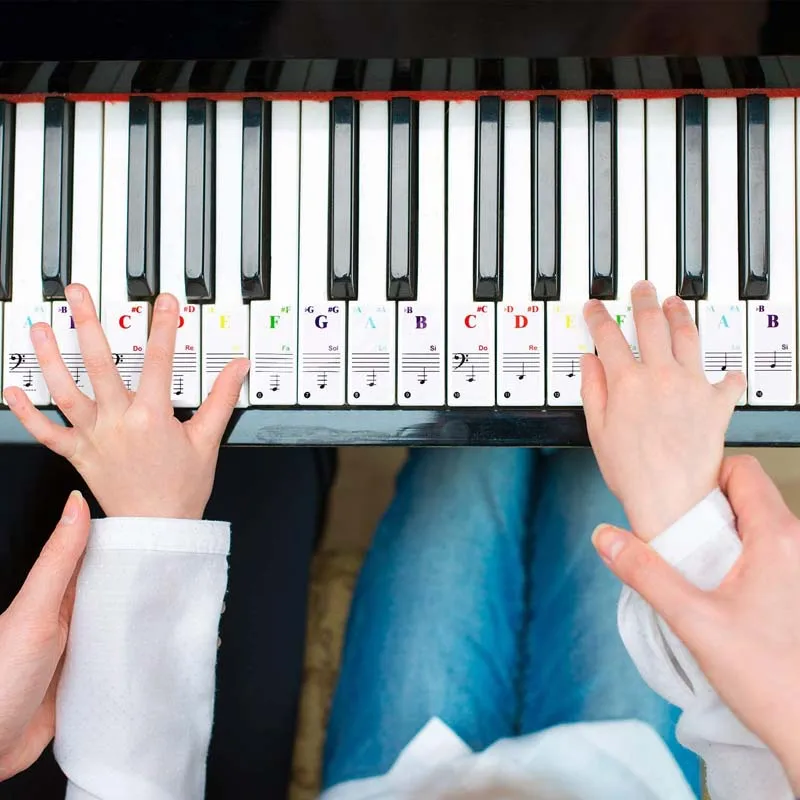 Наклейки для клавиатуры пианино 88/76/61/54/49/37/32 прозрачные тонкие съемные фотообои