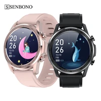 senbono 2021 smart watch women sports bt thermometer fitnees tracker clock y2 waterproof men smartwatch for ios andriord