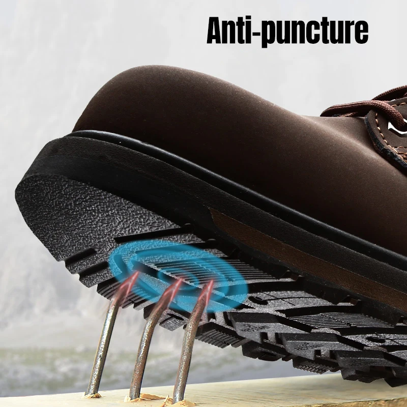 DYKHMILY/рабочие ботинки со стальным носком для мужчин Нескользящие