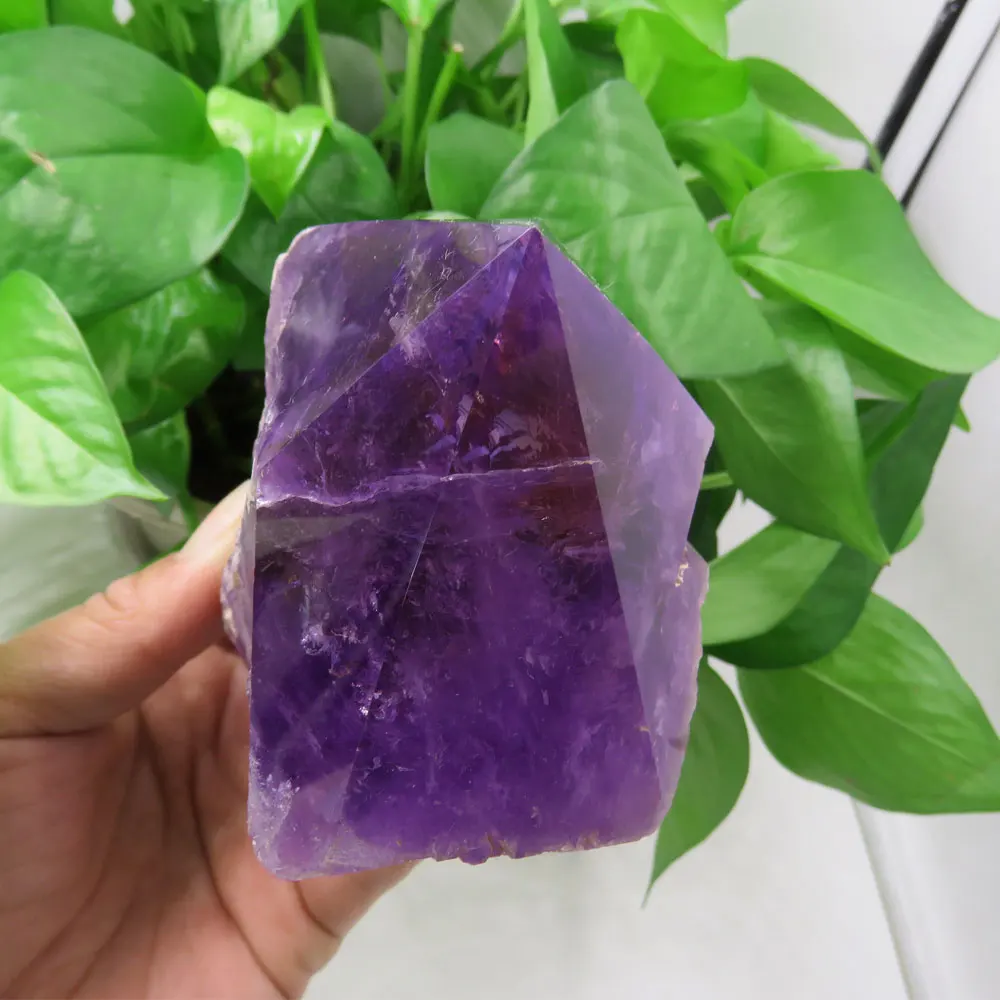 Натуральный Бразильский аметистовый кварцевый камень 557 г Аметрин одноконечная