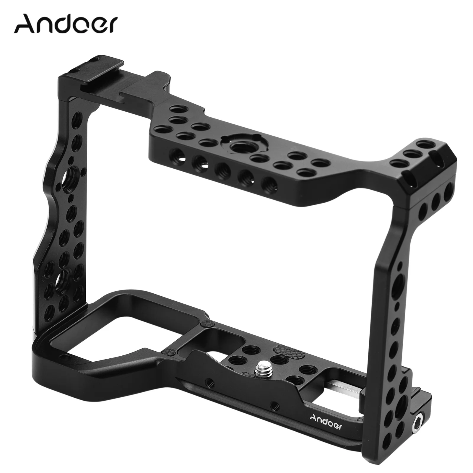 

Алюминиевый сплав Волг Камера клетка Риг с ручным управлением с холодным башмаком для 1/4 3/8 дюйма резьбовое отверстие установочное отверсти...