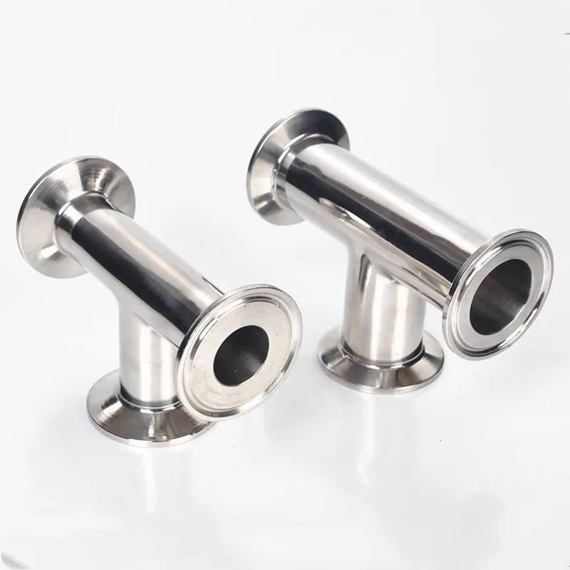 

3 Way Tee Sanitary Ferrule Pipe Fitting Stainless Steel SS304