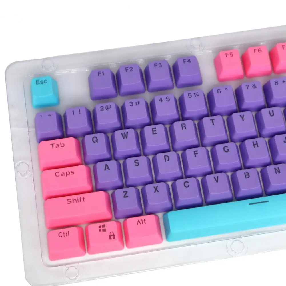

PBT Mechanical Key Cap Backlight Keycaps 104 Keys three Color Key Cap For Cherry MX Mechanical Keyboard Key Cap Switches