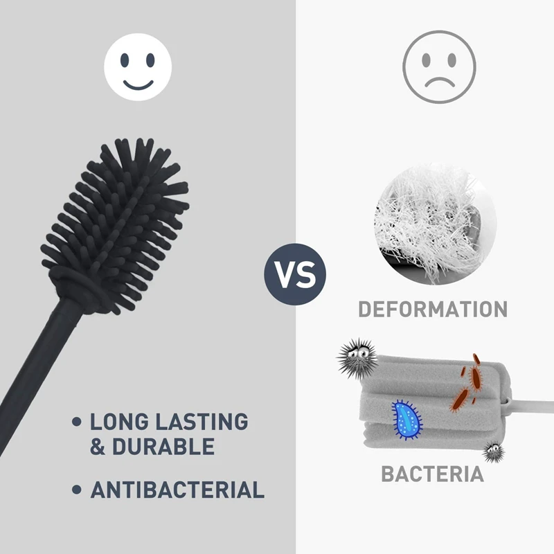 1 шт. силиконовые ершом бутылка моющее средство для ваших бутылки ваза керамики и