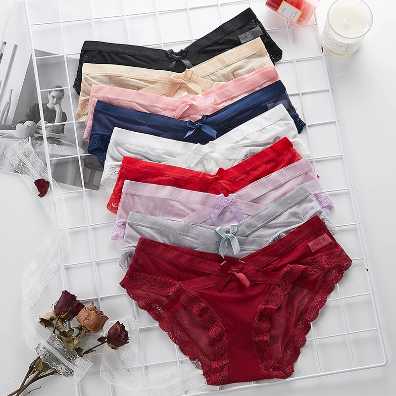 

Женские трусики с бантом, сексуальное кружевное дышащее мягкое нижнее белье, женские трусы, сексуальные прозрачные женские трусы