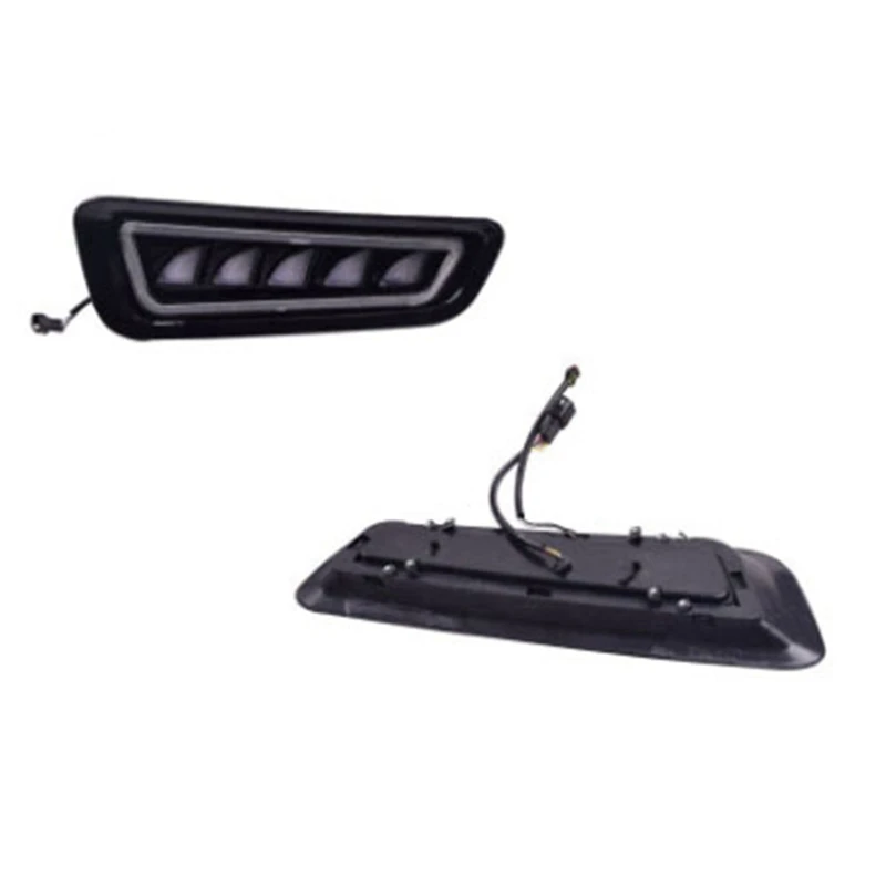 

1 Set of Fog Lights with Blue/White LED Daytime Running Lights Amber Continuous Turn Signal for Ford F150 Raptor