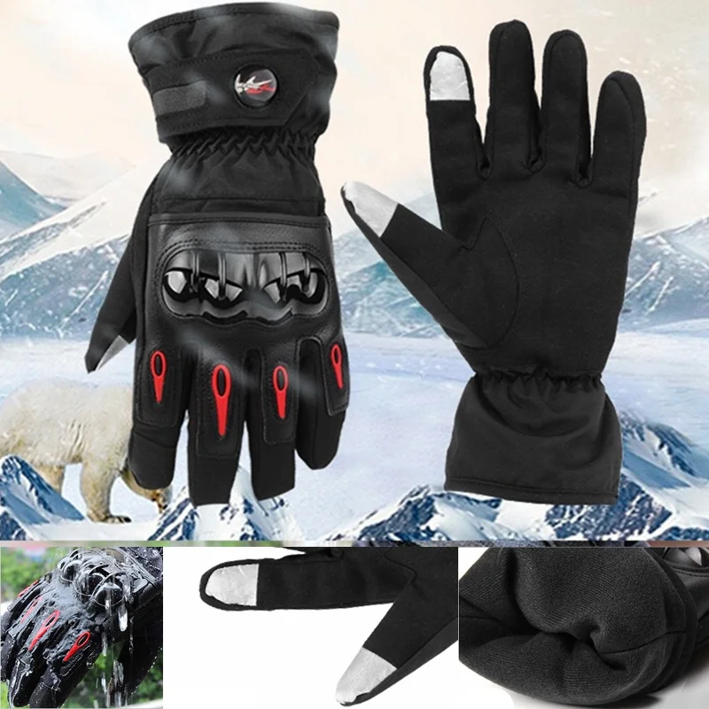 Мотоциклетные Перчатки мужские 100% водонепроницаемые ветрозащитные зимние мото