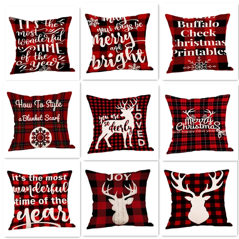 Новый рождественский чехол для подушки подушка дома дивана автомобиля