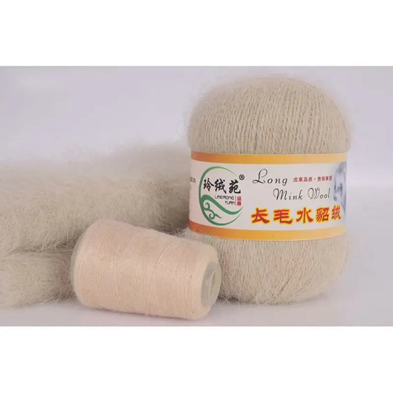31 стиль 50 г кашемировая длинная плюшевая пряжа с шерстью норки мягкая норковая