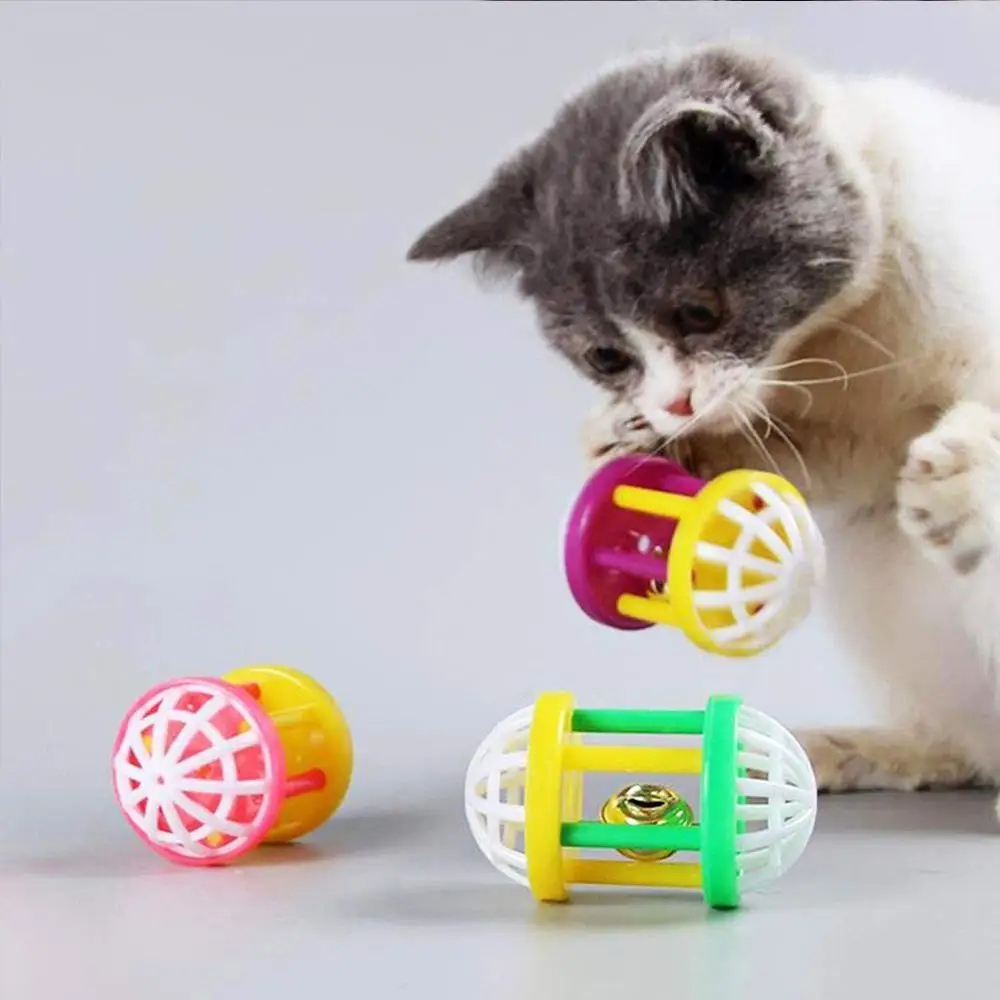 Пластиковая игрушка котенок с гантелями Jingle милый питомец собака кошка обучающая звуковая игрушка маленький питомец Когтеточка