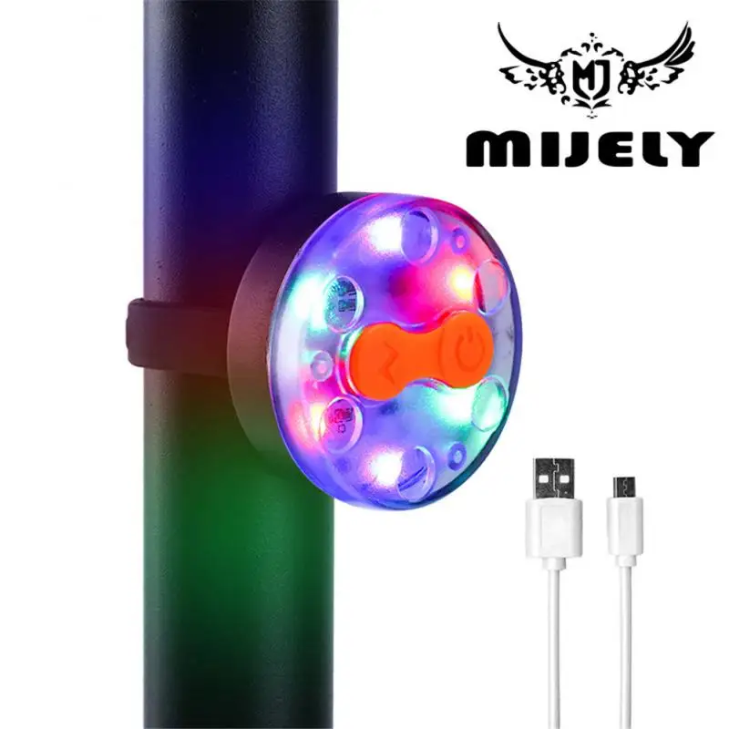 

Bike Tail Light LED Night Riding Warning Rear Lamp Mountain Road MTB Backpack Taillights Usb Rechargeable Bicycle Accessories