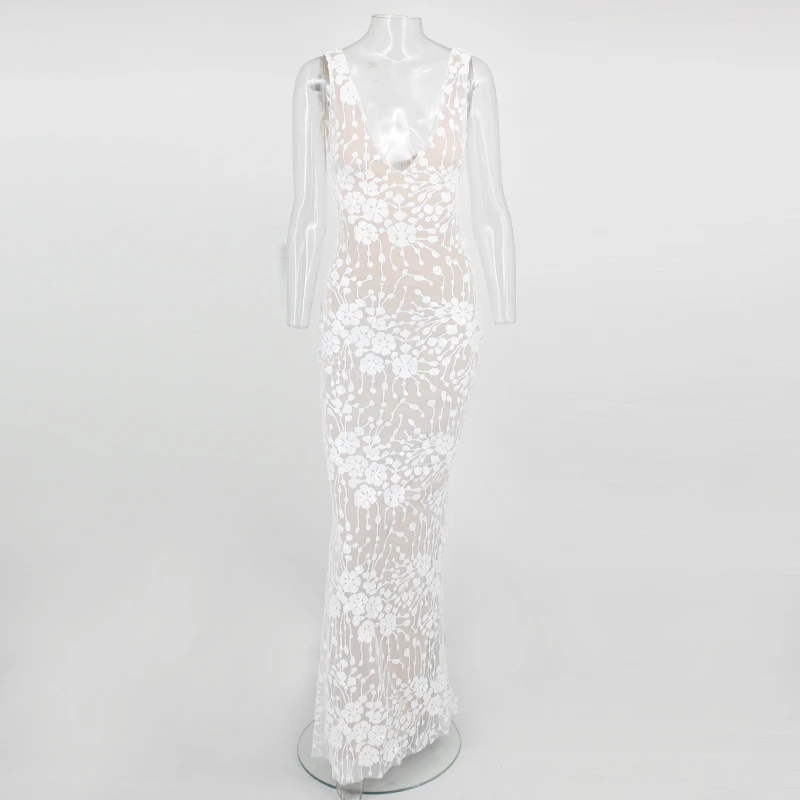 Женское облегающее платье на бретелях Fuedage повседневное белое средней длины без