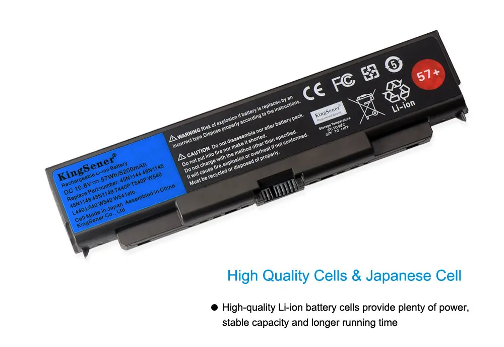 kingsener laptop battery for lenovo thinkpad t440p t540p w540 w541 l440 l540 45n1144 45n1145 45n1148 45n1159 45n1158 45n1160 57 free global shipping