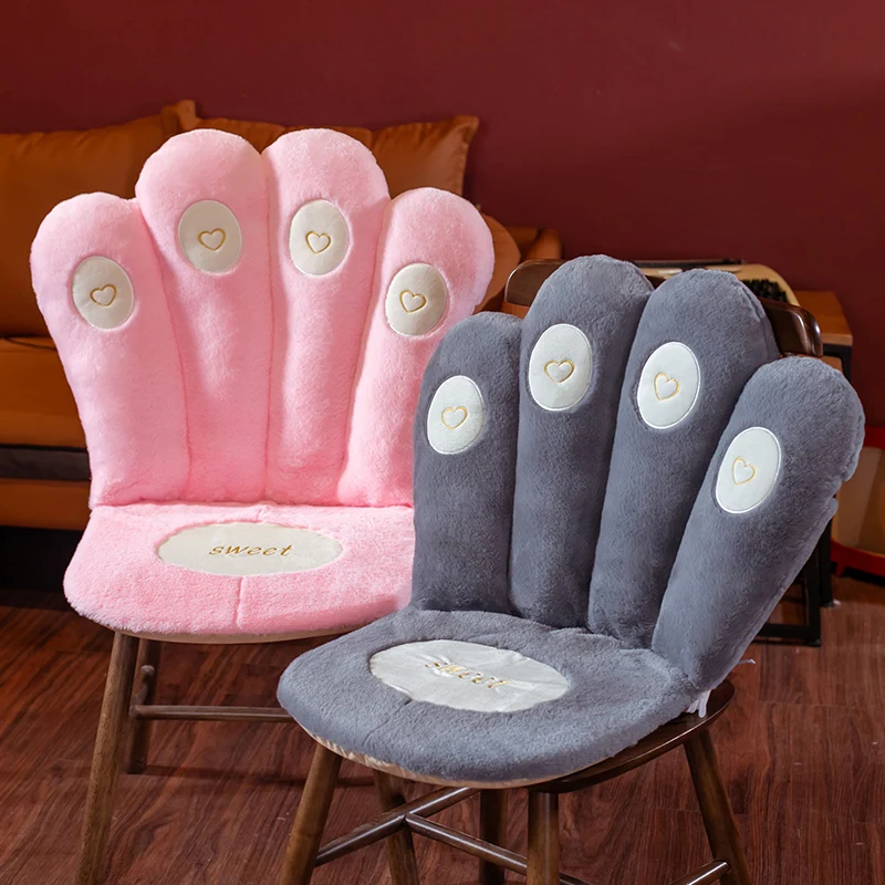 

Adorable 2 Sizes Stuffed Plush Bear Paw Seat Cushion Indoor Floor Chair Sofa Pillow Decoration Winter Gift