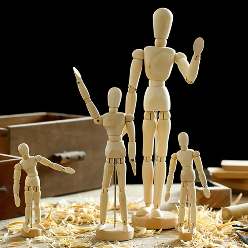 Европейский самодельный 3D Деревянный шарнир искусственная модель Украшение