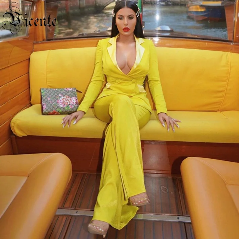 VC 2020 бесплатная доставка комплект из двух предметов Блейзер костюм двубортный с