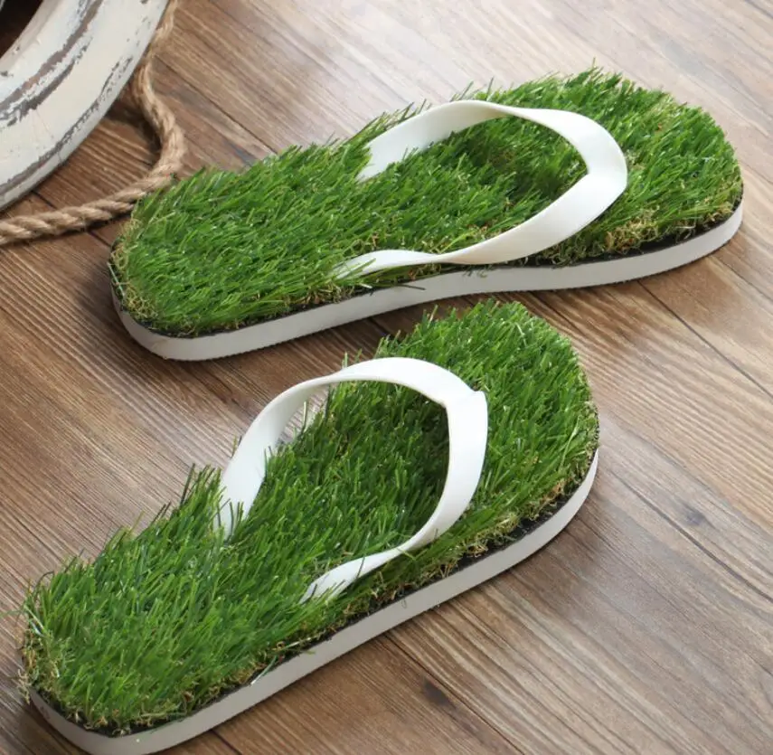 

sunny everest 2020 men shoes grass flip flops sandals slippers new thick bottom platform slope beach slide Lawn grass slippers