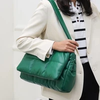 brand quilted shoulder bags for women 2021 solid winter underarm plaid satchel luxury designer handbags purses