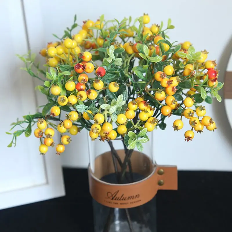 3x Рождество красная ягода Холли Листья ветка искусственный цветок выбрать