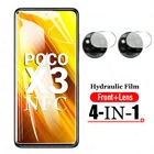 Гидрогелевая пленка для объектива камеры Poco X3 nfc, Защитное стекло для Xiaomi Poco X3 x 3 Nfc глобальная версия On pocox3 6,67 дюйма, пленка не стекло