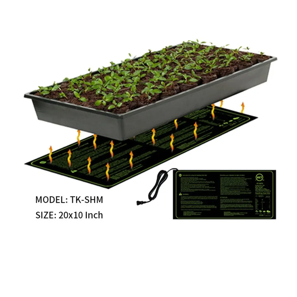 

EU/US/UK/AU Seedling Heating Mat 20X10inch Waterproof Plant Seed Germination Propagation Clone Starter Pad Garden Supplies 1 Pc